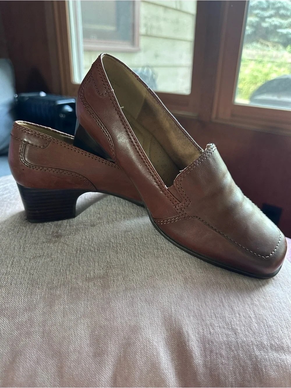 Comfort Classic Women”s Slip-On Loafers in Brown